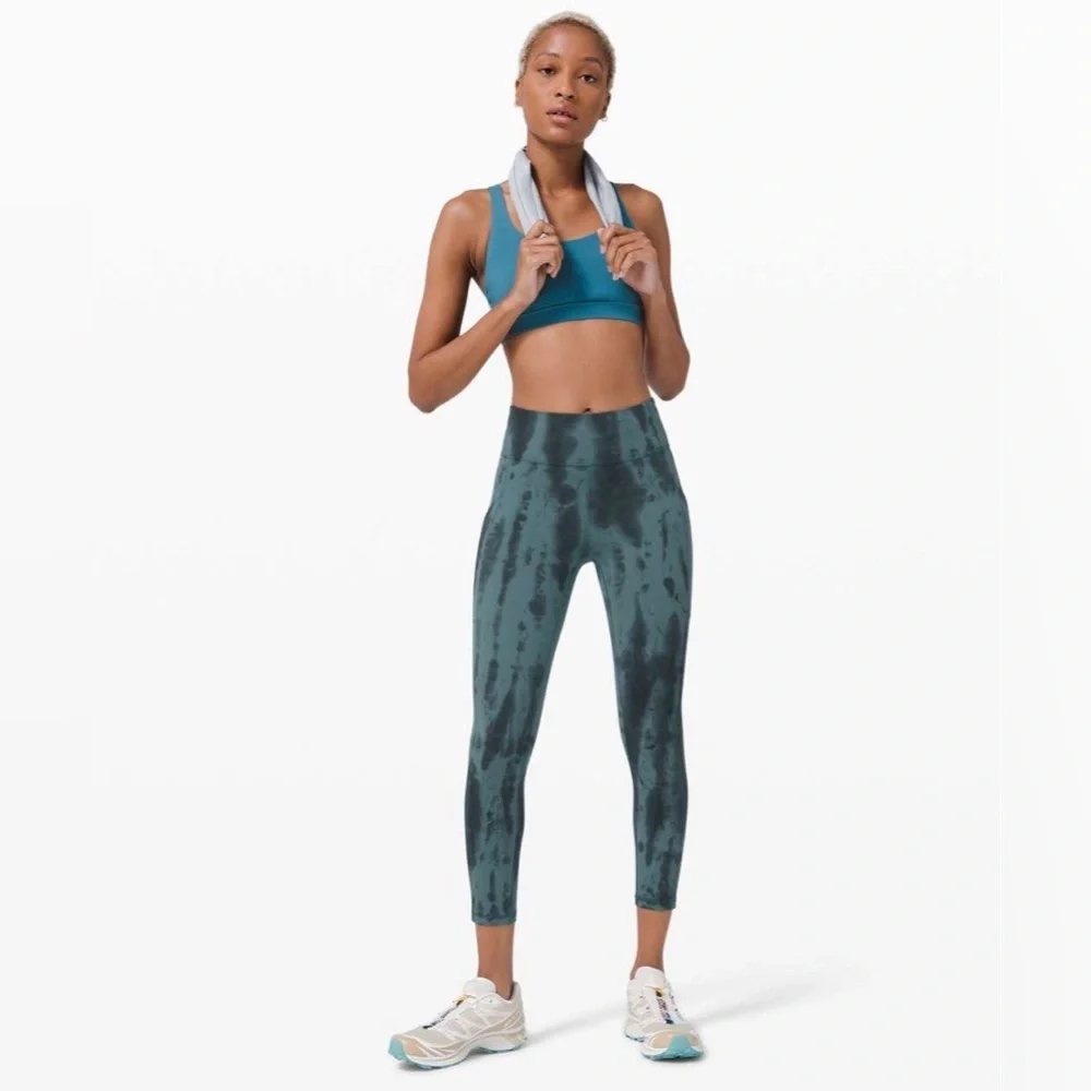 LULULEMON by Athleta Invigorate high rise tight 25” tie dye leggings w pockets 2